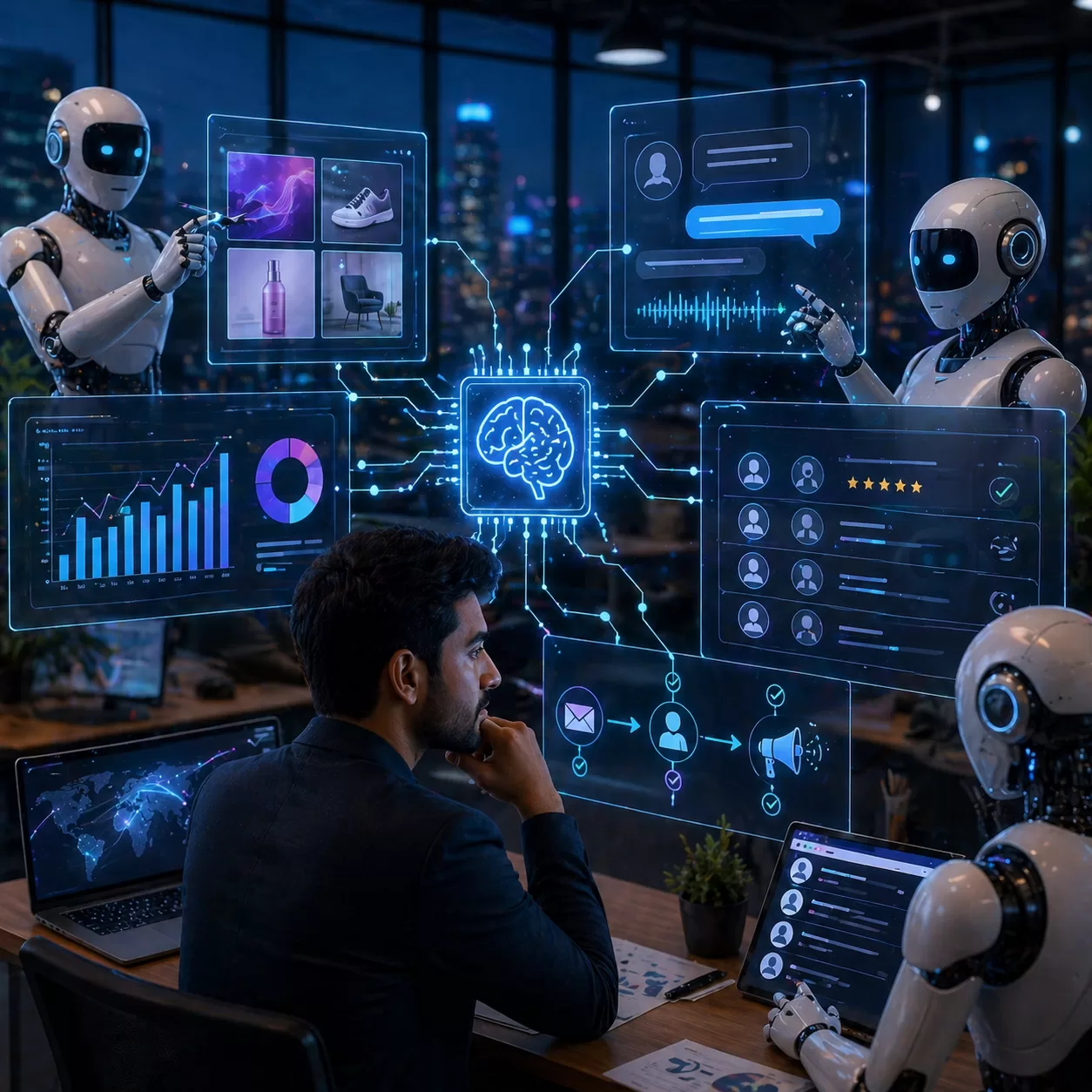 AI agents for marketing automation slide
