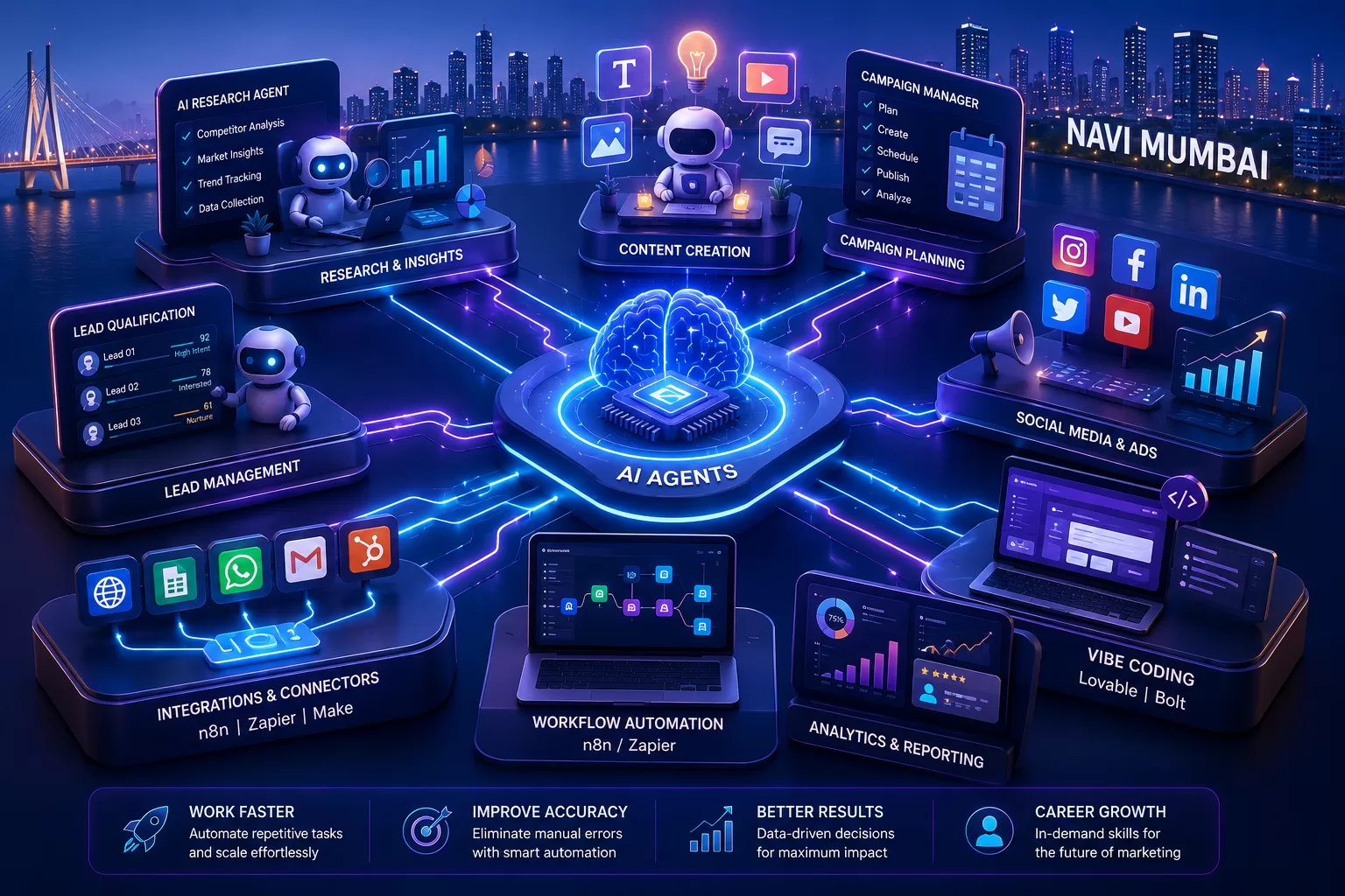 AI agents and marketing automation training in AI Digital Marketing Course in Navi Mumbai