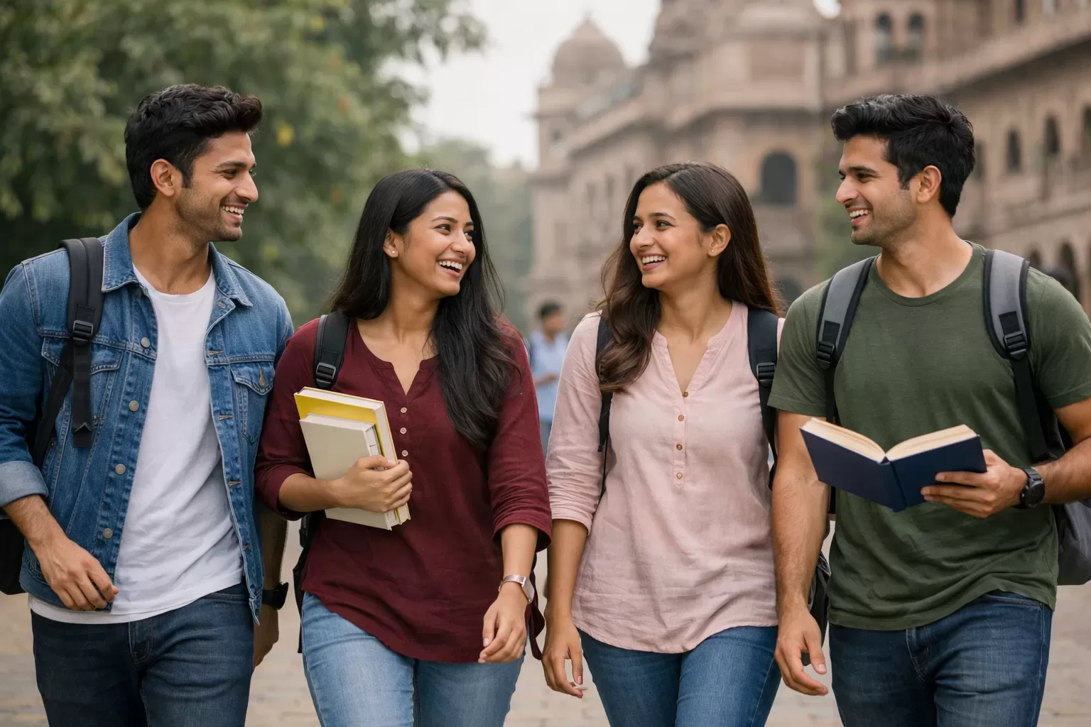 College student ready for practical marketing training